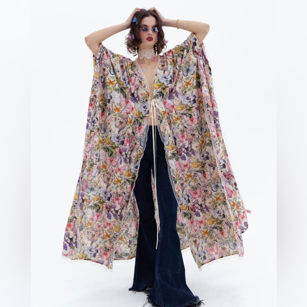 Selkie Butterfly Botanics Butterfly Poncho